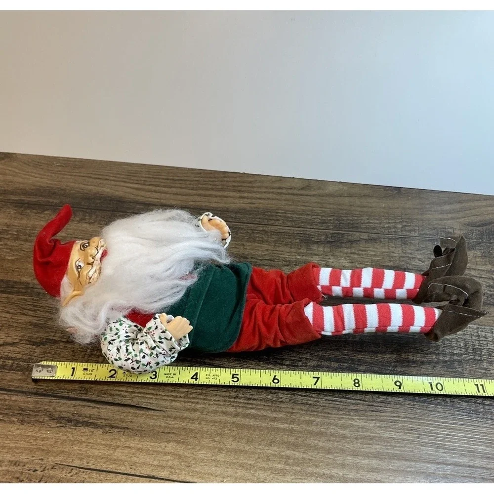 Vintage Elf  W Beard Shelf Sitter Bendable 10